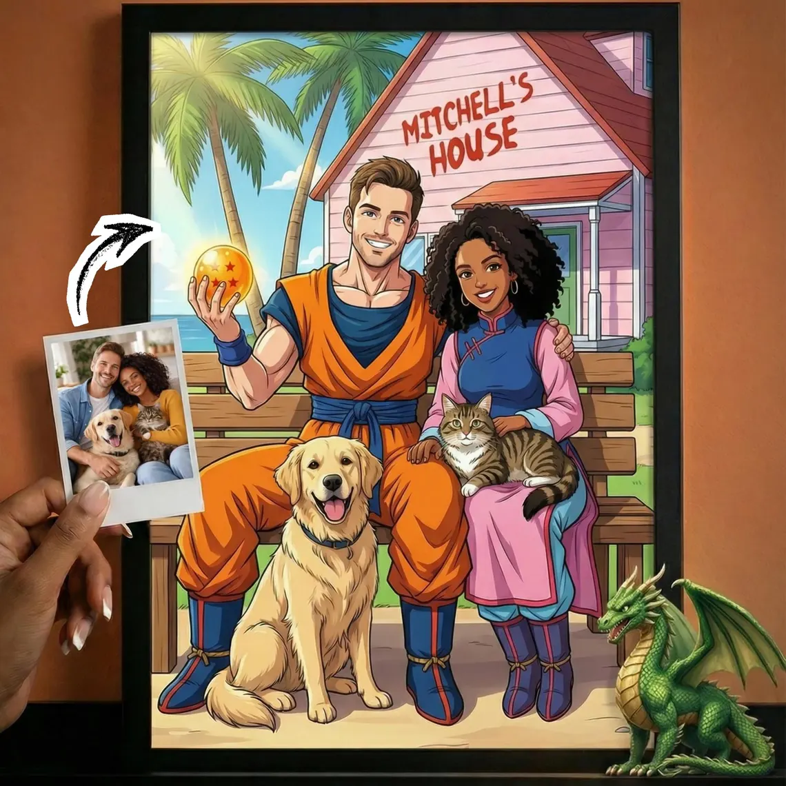 Portrait cartoon personnalisé réalisé pour un client