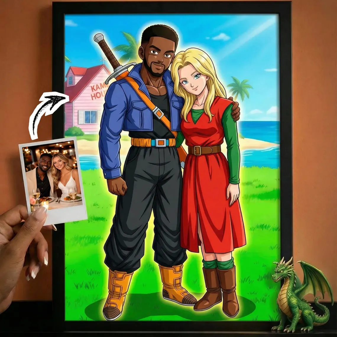 Portrait cartoon personnalisé réalisé pour un client
