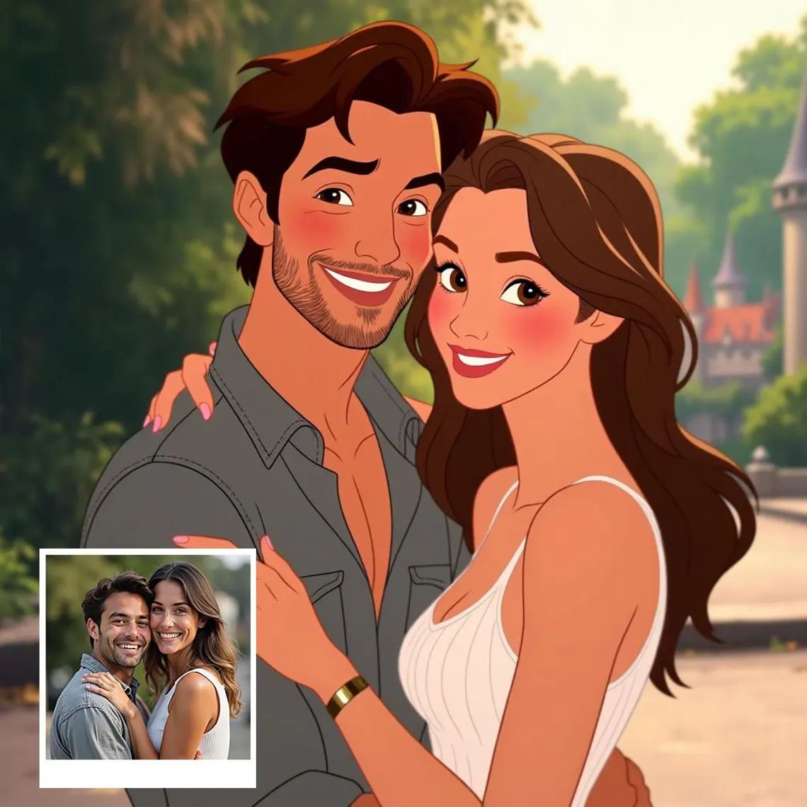 Portrait cartoon personnalisé réalisé pour un client